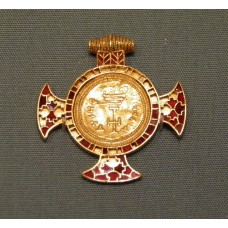 Transition from pagan to christian, red cross disc